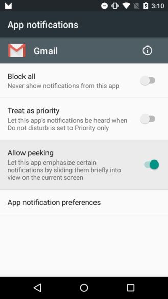 android-m-app-notificación en mirar a escondidas